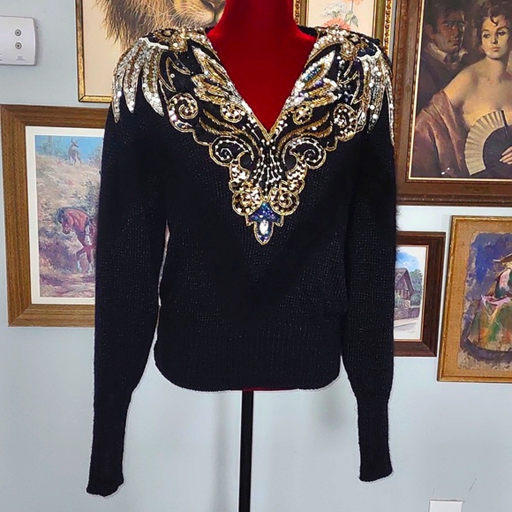 Sideffects Wing Beaded Sweater